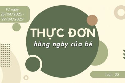 THỰC ĐƠN TUẦN 33