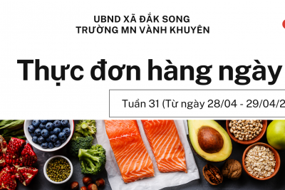 THỰC ĐƠN TUẦN 31